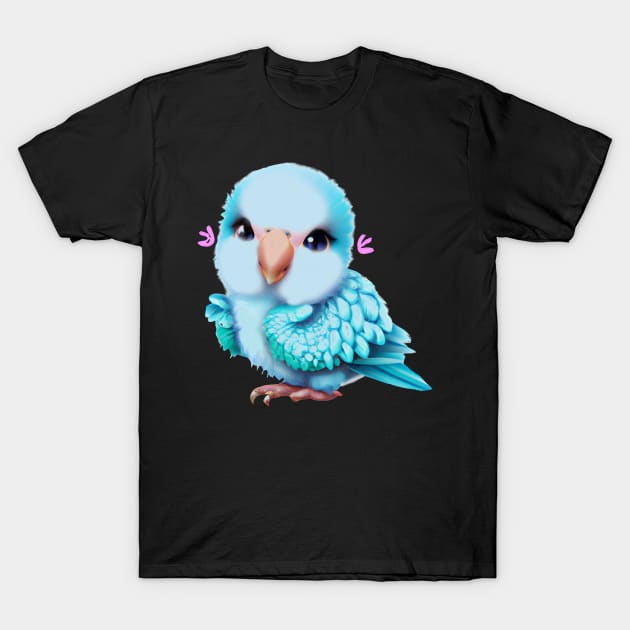 Adorable Blue Baby Parrot T-Shirt by CBV